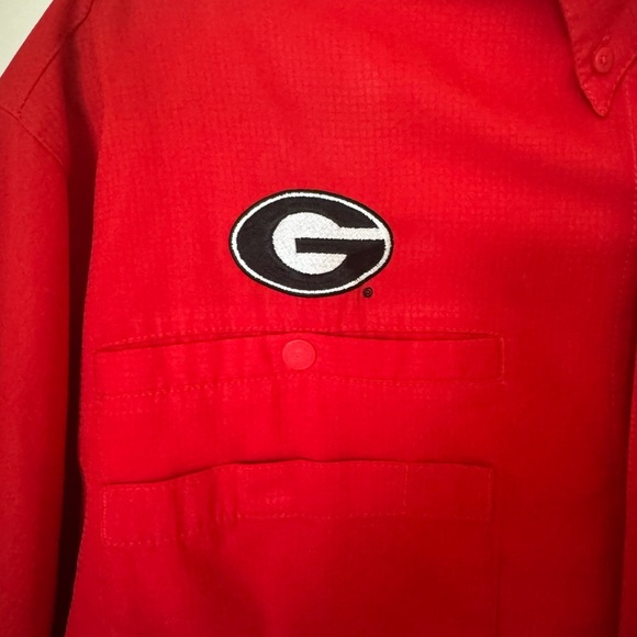 University of Georgia Columbia Red Button Down Shirt - Picture 4 of 4